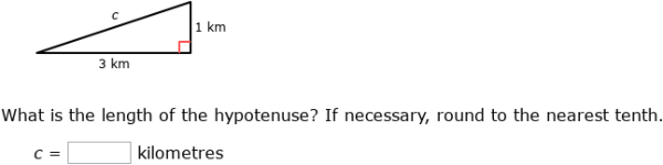 IXL - Pythagoras' theorem: find the length of the hypotenuse (Grade 8