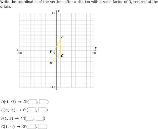 IXL - Dilations: find the coordinates (Grade 7 maths practice)