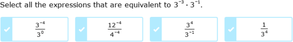 IXL - Identify equivalent expressions involving exponents (Grade 10 ...