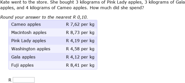 IXL - Unit prices: find the total price (Grade 7 maths practice)