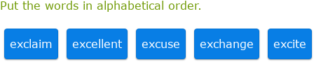 IXL - Alphabetical order (Grade 8 English practice)