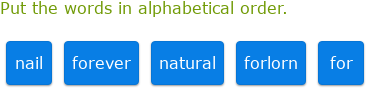 IXL - Alphabetical order (Grade 6 English practice)