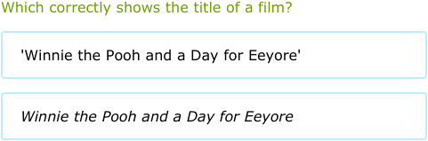 IXL - Formatting titles (Grade 4 English practice)