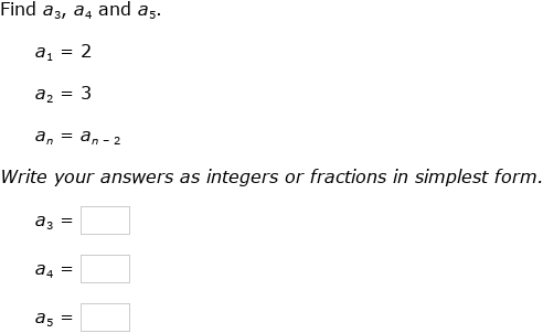 IXL - Find terms of a recursive sequence (Grade 12 maths practice)