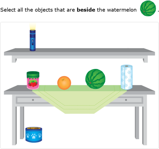 IXL - Beside and next to (Reception maths practice)