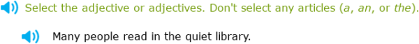 IXL - Identify adjectives (Grade 2 English practice)